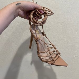 BRAND NEW Miss Lola Strappy Nude Heel
